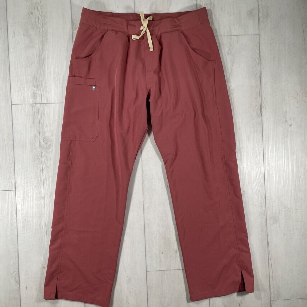 FIGS Women's XXL Women Kade Cargo Scrub Pant Medical Mauve Relaxed